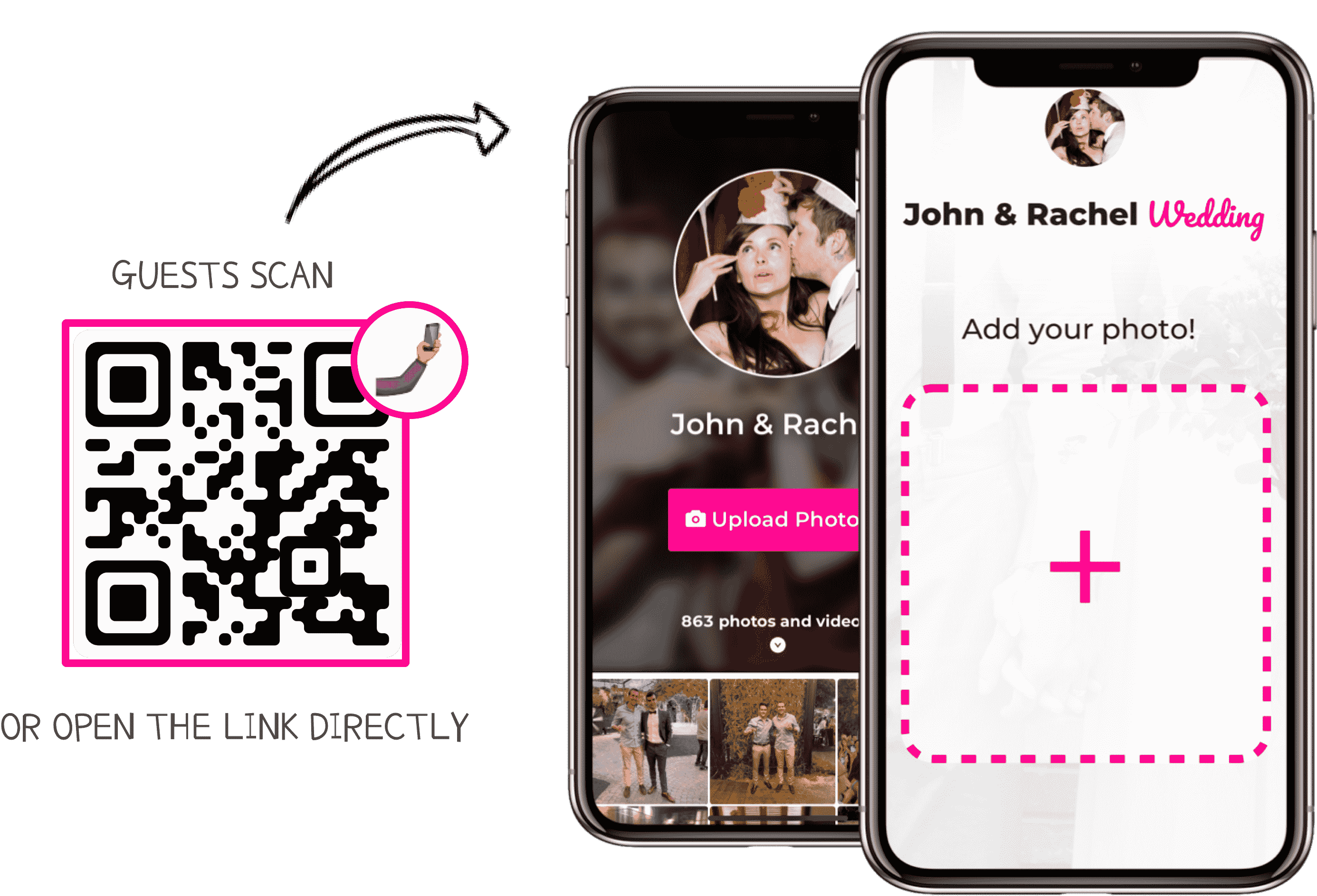 código QR para fotos de bodas