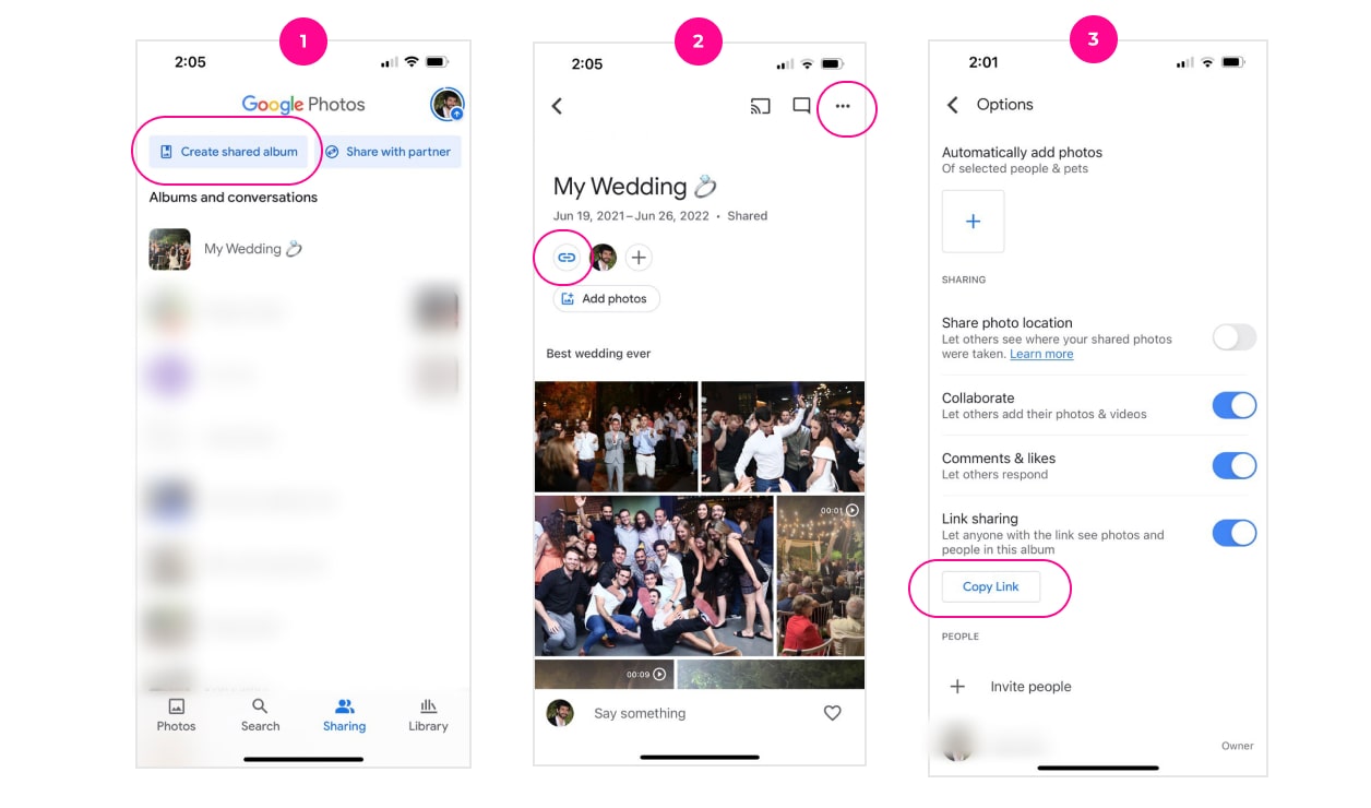 Guía para usar código QR para fotos de boda con Google