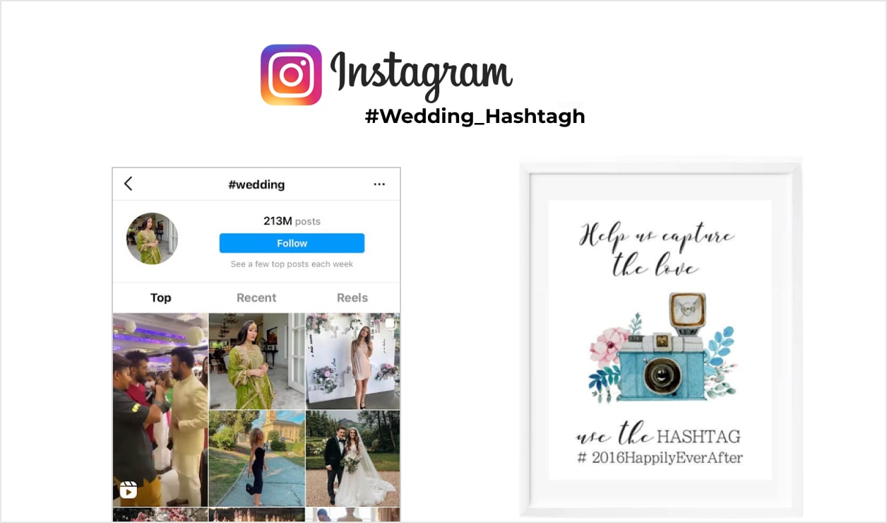 Hashtags de Instagram para bodas